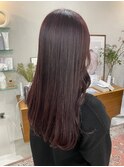 20代30代40代ピンクアッシュ髪質改善カラー艶感ストレート