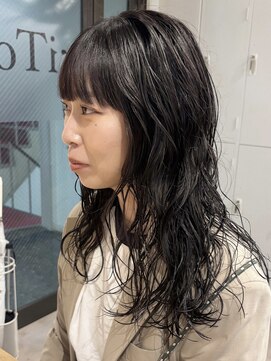 リト(riTo) くびれヘアアプリコットオレンジ夏ハイライトカラー