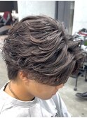 熊本メンズカット MEN'S HAIR フェザーパーマ センターパート