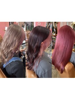 柔らかい透明感と艶のある色味が叶う♪ダメージレスにこだわり、あなたの理想の髪色を叶えます☆
