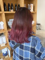 アウラヘアーサロン(aura hair salon)&nbsp;裾カラー×ピンク