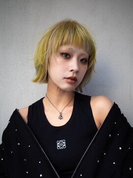 ギークス(GEEKS) 【GEEKS渋谷】レイヤーボブ/デザインカラー/ハイトーン/前髪あり