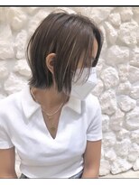モアナ バイ ヘッドライト 西葛西店(Moana by HEADLIGHT) Moana西葛西#耳掛けボブ#ハイライト#ベージュカラー#外ハネボブ