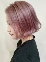 ブロック ジャポン(bloc japon)&nbsp;透明感くすみピンクラベンダー大人ボブモードスタイル
