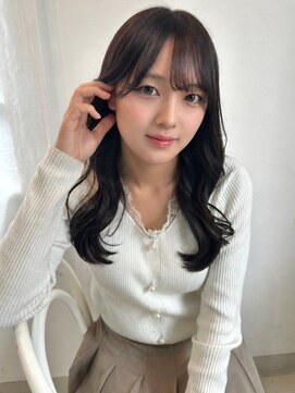 アンニュ(annuy) くびれヘア 韓国ヘア ダークブラウン 20代 顔周りレイヤー