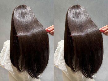 アース 稲毛海岸店(HAIR&MAKE EARTH)の写真/【稲毛海岸徒歩3分】ダメージを抑えながら、柔らかく自然にまとまるうる艶ストレート