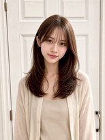 アロマ ヘアー ルーム 新宿店(AROMA hair room)&nbsp;顔まわりレイヤー/ひし形シルエット/シースルーバング/前髪/新宿