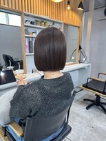 コロレ(COLORE)&nbsp;縮毛矯正を活かしたアッシュブラウンボブ