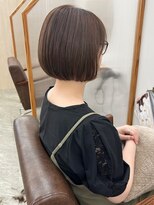 コットバイ ラヴェスト(Cott by lovest)&nbsp;マロングレージュ×首元スッキリ◎丸みミニボブ