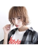 切りっぱなしボブ×レイヤー×外ハネ