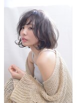 ワク(WAKU)&nbsp;[WAKU]簡単に決まるワンカールボブ×透明感グレージュカラー