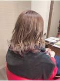 ミルクティーバレイヤージュ×ロイヤルパープル
