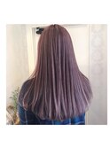 ラベンダーピンク　髪質改善　ブリーチ　韓国　ダブルカラー
