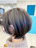 大人かわいい前髪長めショートボブ☆jeanaharbor清水