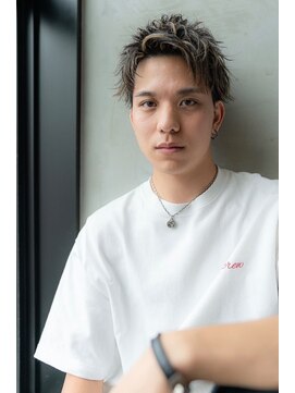 オースティン 登戸向ケ丘遊園(AUSTIN) ツイストパーマ七三オールバックマッシュウルフスリークショート