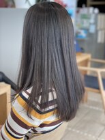 ヘアーサロン エムプラス ヨツバコ店(HAIR SALON M.PLUS) アッシュブラック/ストレートパーマ