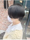 20代30代40代小顔ハンサムショートアッシュブルーブラック
