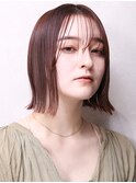 大人可愛い小顔カット美髪ツヤ髪ナチュラルボブA5