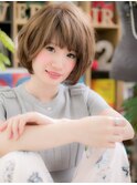 厚めバングが大人かわいい小顔ショートウルフc5志木20代30代40代