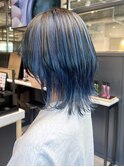 アンブレラカラー_レイヤーロング前髪パーマ_ba477091