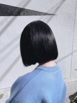 グロス 心斎橋(GLOSS)&nbsp;【ダブルカラー】ブルーブラック×切りっぱなしボブ