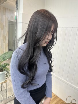 ディジョン(Dijon) 韓国顔まわりレイヤーカットグレージュオリーブベージュブラウン