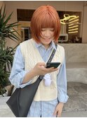 レイヤーボブ　オレンジカラー