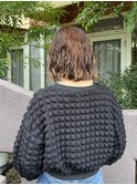《TOPHAIR 玉島店/ もも》濡れ感パーマ×ボブ
