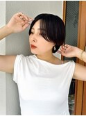 耳かけショート前髪なしハンサムショートカット30代40代50代