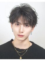 オーシャントーキョー 渋谷神南(OCEAN TOKYO) フェザーシースルー人気ツーブロックマッシュ