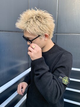 シオ ヘアー デザイン(Sio. hair design) スパイキーショート ハイトーン ブリーチ2回