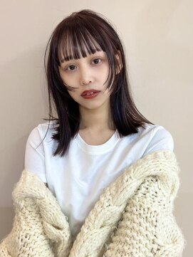 ルル 表参道(lulu.) ピンクブラウン/暖色カラー/切りっぱなし/フェイスレイヤー