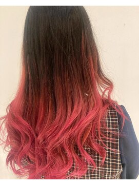 カラーズヘアー(Colors hair) 【colors 田宮】ビビットレッドグラデーションレイヤー