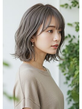 フルショウ 栄店(FURUSHO) くすみベージュ/ミルクティーカラー/ゆふるわ無造作パーマ