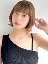 ラフィス ヘアー リノ 三宮店(La fith hair lino) 【La fith】外ハネボブ×ケアブリーチ×重めバング