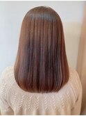 アプリコットオレンジ×インナーカラー◎透明感グレージュ