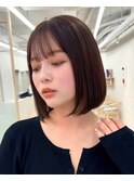 新杉田レイヤーカット韓国ダブルカラー顔周り前髪カットボブ