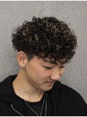スパイラル×メッシュ｜色気パーマ
