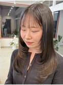 ワンホンレイヤー/ミルクティーブロンド/ダークブルー/木更津