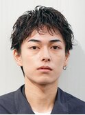 ルーズショートルーズパーマスパイキーショート刈り上げ短髪
