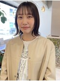 オリーブベージュ　× &nbsp;&nbsp;伸ばしかけボブ