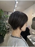 大人ショートヘアくびれショート/白髪ぼかし/40代50代60代/箕面