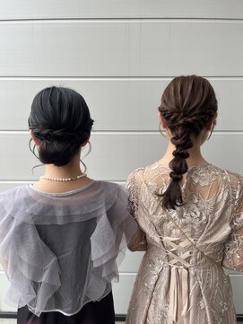 ルシエル(Luxiel) 60. 結婚式ヘアアレンジ/大人上品セットアップ/グレージュ