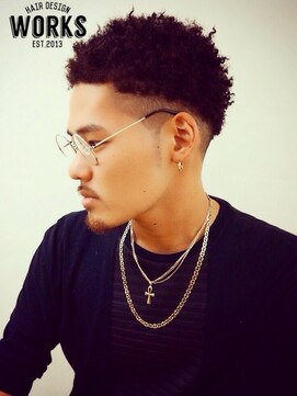 ワークス ヘアデザイン(WORKS HAIR DESIGN) 90'sツーブロック黒人風ショートアフロヘアー