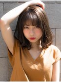 ナチュラルブラウン ヴェールウェーブ 大人かわいい