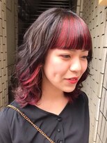 ヴィークス ヘア(vicus hair)&nbsp;インナーハイライト×チェリーレッド by 井上瑛絵