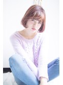 【lond avenir本田奈穂美】20代☆ピンクアッシュのドーリーボブ