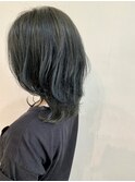 くびれミディ×ネイビーアッシュ【R's hair yasu】