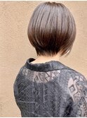 質感ショートヘアーショコラベージュカラー/アースカラー