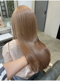 20代30代ダブルカラーブリーチミルクティーベージュ透明感